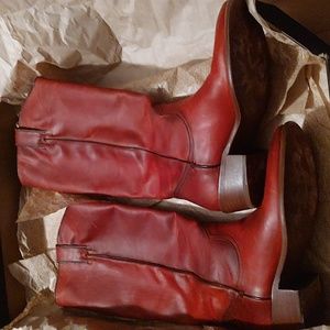 Frye Carson Crimson roll on Leather 9M Boots Tall